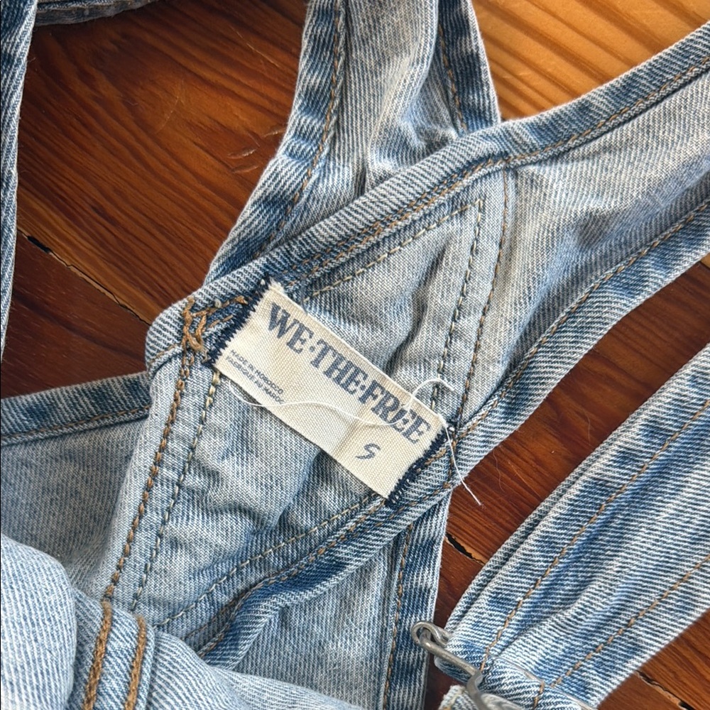 We The Free People Ziggy Denim Overalls / Shortalls sz SM - Picture 5 of 8